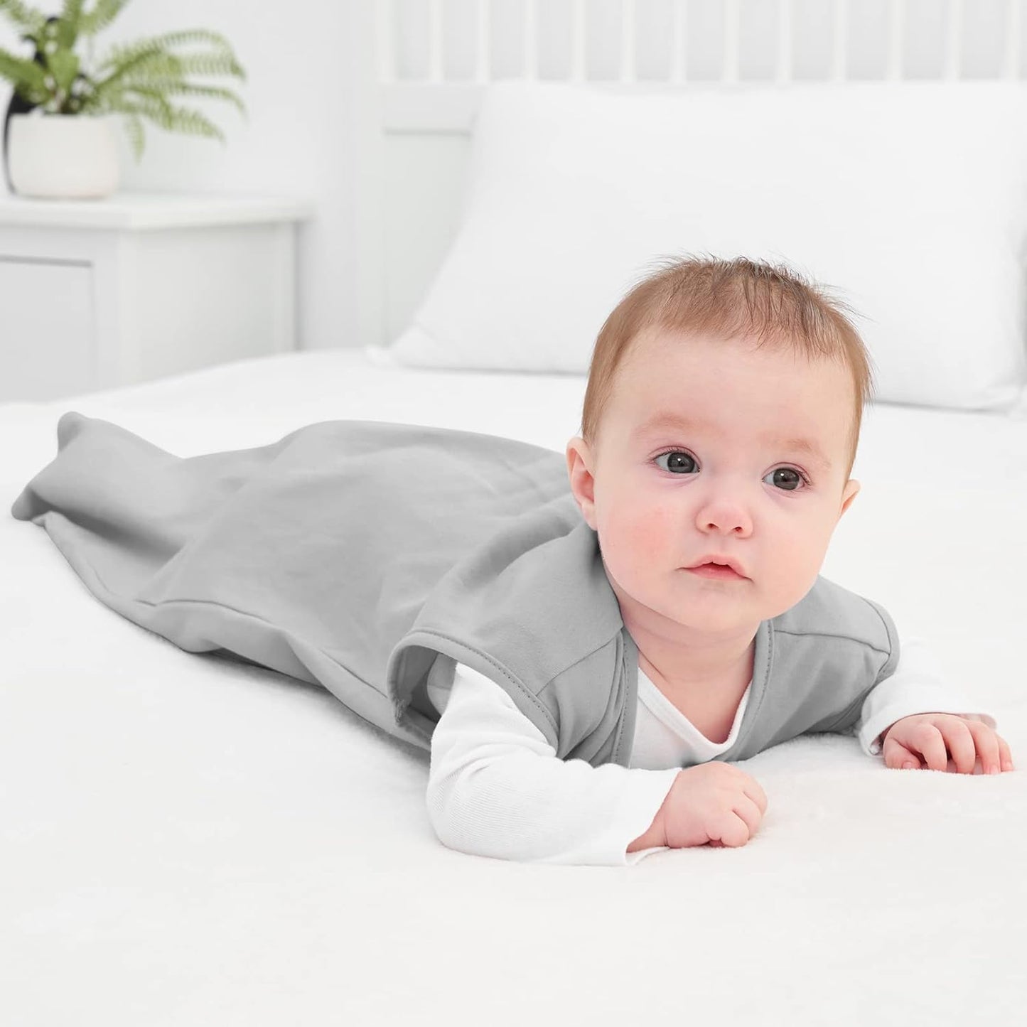 Yoofoss Baby Sleep Sack - 100% Organic Cotton Wearable Blanket | 0-6 Months, 2-Way Zipper, 3 Pack
