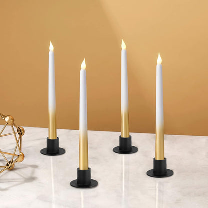 Skiennix Black Candle Holders - Retro Candlestick Set for Home Decor | Perfect for Weddings & Gifts