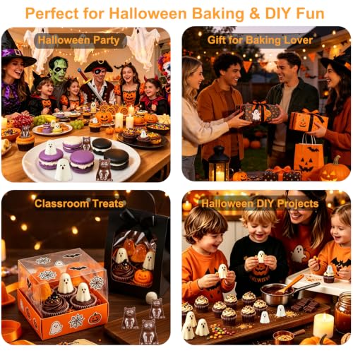 Halloween Ghost Silicone Mold 2 Pack - 3D Candy, Chocolate, Gummy & Dessert Maker