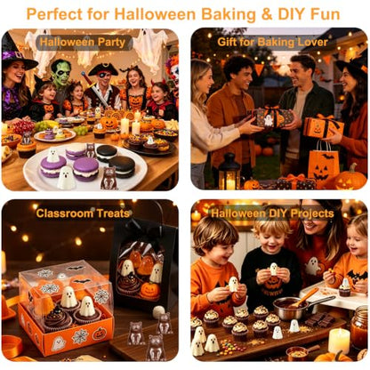 Halloween Ghost Silicone Mold 2 Pack - 3D Candy, Chocolate, Gummy & Dessert Maker