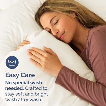 King Pillow Cases by [Brand Name] - Ultra Soft Hotel Quality Covers | Comfy, Wrinkle-Free & Fade Resistant - Off White - Set of 2