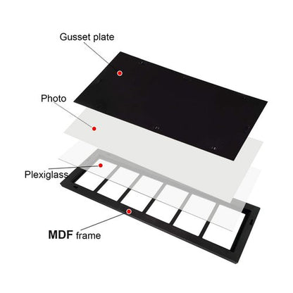 Adeco Decorative Handcrafted Wood Wall Hanging Collage Picture Frame with 6-5 x 7 Inch Openings