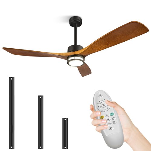 Vallerico Flush Mount Ceiling Fan With Light - 19.7 Inch Remote Control DC Motor Fan