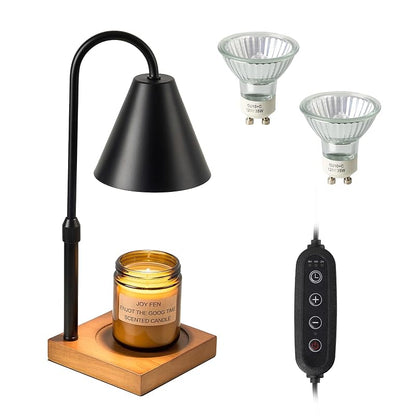 Electric Candle Warmer Lamp with 4-Level Dimmer & 10.6" Black Variation