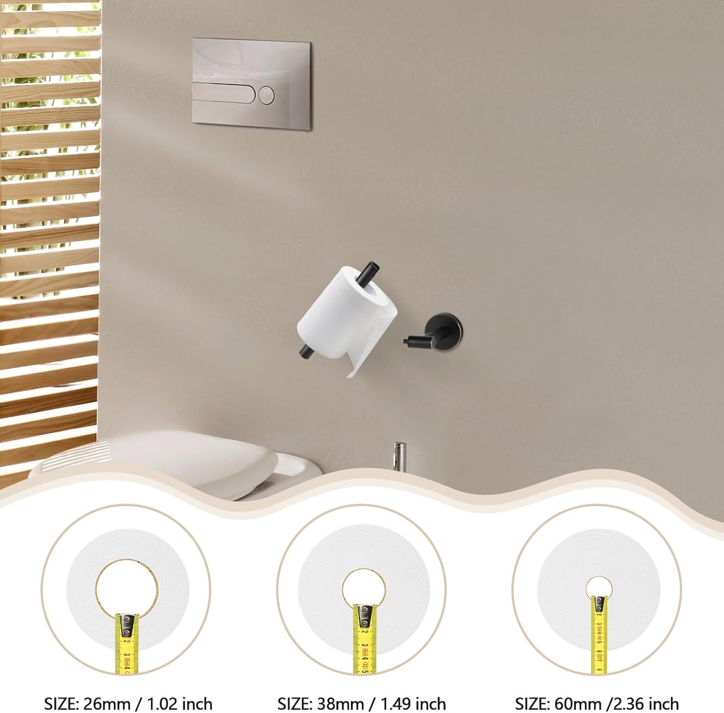 Newfun Toilet Paper Holder - Oil Rubbed Bronze | Adjustable Double Post Design | Wall Mount SUS 304 Stainless Steel