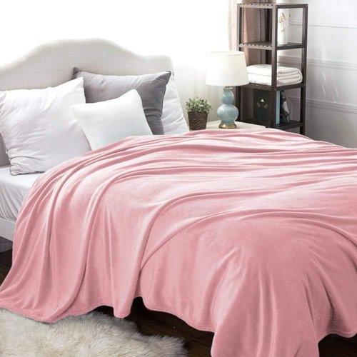Bedsure GentleSoft Fleece Blanket - King Size Pink Plush Throw, Soft & Lightweight, 108x90 Inches