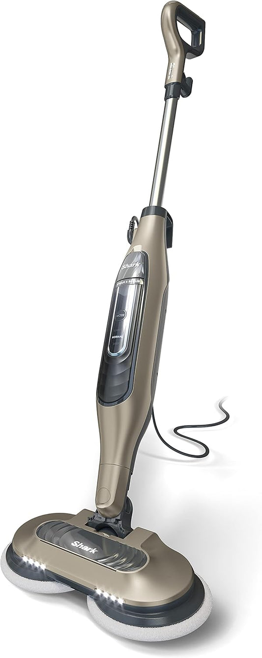Shark S7001 Mop - 3 Steam Modes & LED Headlights - Scrub & Sanitize Hard Floors - Gold Finish