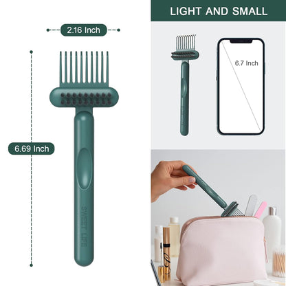 RHOS 2-in-1 Hair Brush Cleaner - Effortlessly Remove Hair and Dust | Ideal for Home and Salon Use (Green)