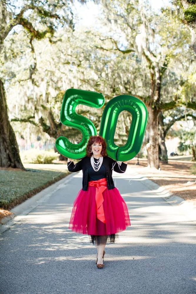 Skiennix 40-Inch Balloon Numbers - Big Dark Green Balloons for 5th Birthday & Wedding Decor