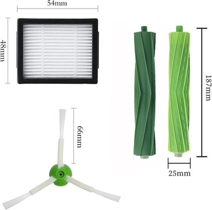 iRobot Replacement Parts - Multi-Surface Rubber Brushes & HEPA Filters Set | Compatible with i7, i3, i4, j7