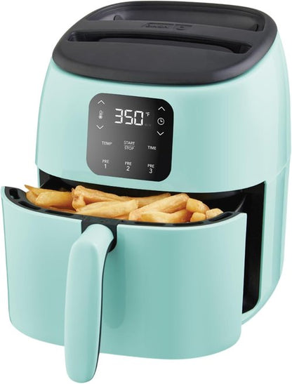 Dash Digital Tasti-Crisp™ Air Fryer - Compact 2.6 Quart Electric Fryer with Auto Shut-Off - Aqua