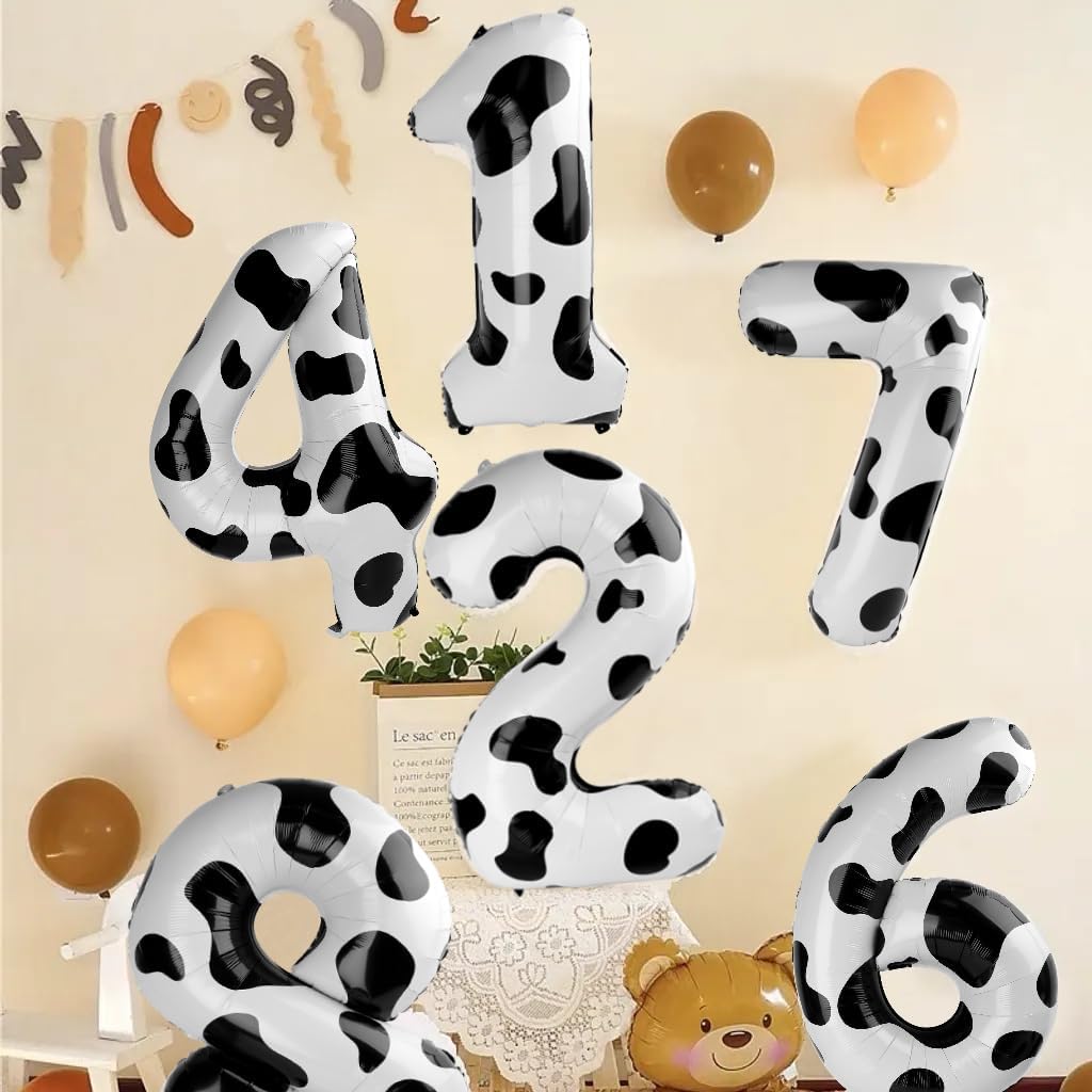 Number 6 Balloon - 40 Inch White & Black Birthday Decoration for Boys & Girls | Perfect for 6th Birthday Celebrations