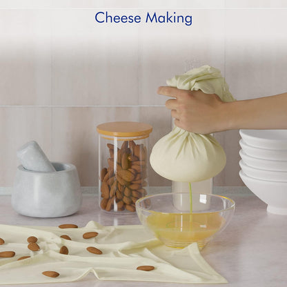 Skiennix Reusable Cheesecloth - 100% Cotton Unbleached Strainer, 20x20 Inch, 6 PCS for Cooking & Baking