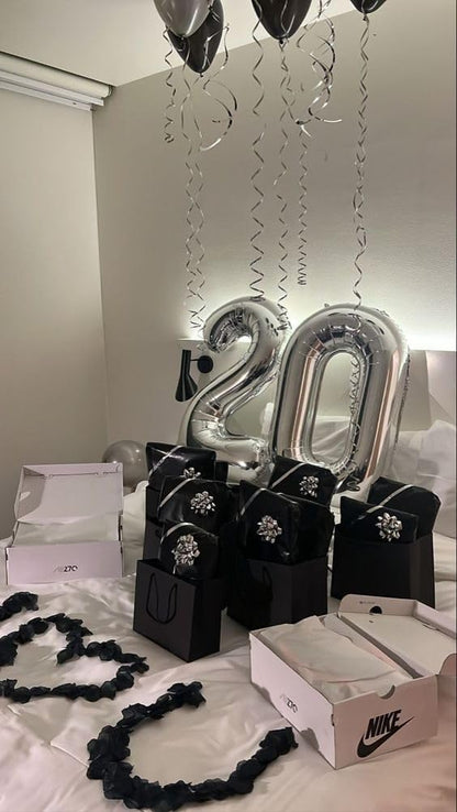 Silver Number Balloon - 40 Inch 0 Number Balloons for Birthday Decorations | Party Supplies for All Ages
