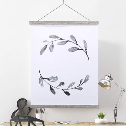 Benjia Magnetic Poster Hanger - 40" Wooden Frame for Canvas & Artwork | Grey Color, Easy Wall Display