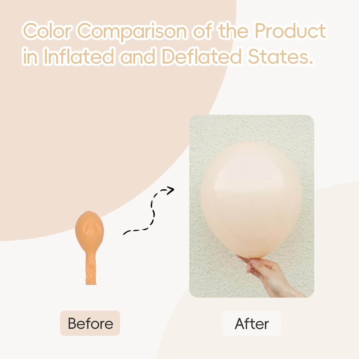 Skiennix 120pcs Nude Balloons - Boho Neutral Balloon Arch Kit for Weddings & Parties | 5-18 Inch Sizes