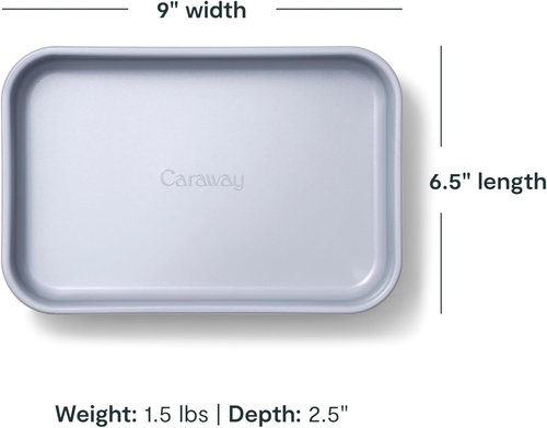 Caraway Nonstick Baking Pan Duo | 9” x 6.5” Deep Ceramic Bakeware - Non-Toxic, PTFE & PFOA Free - White
