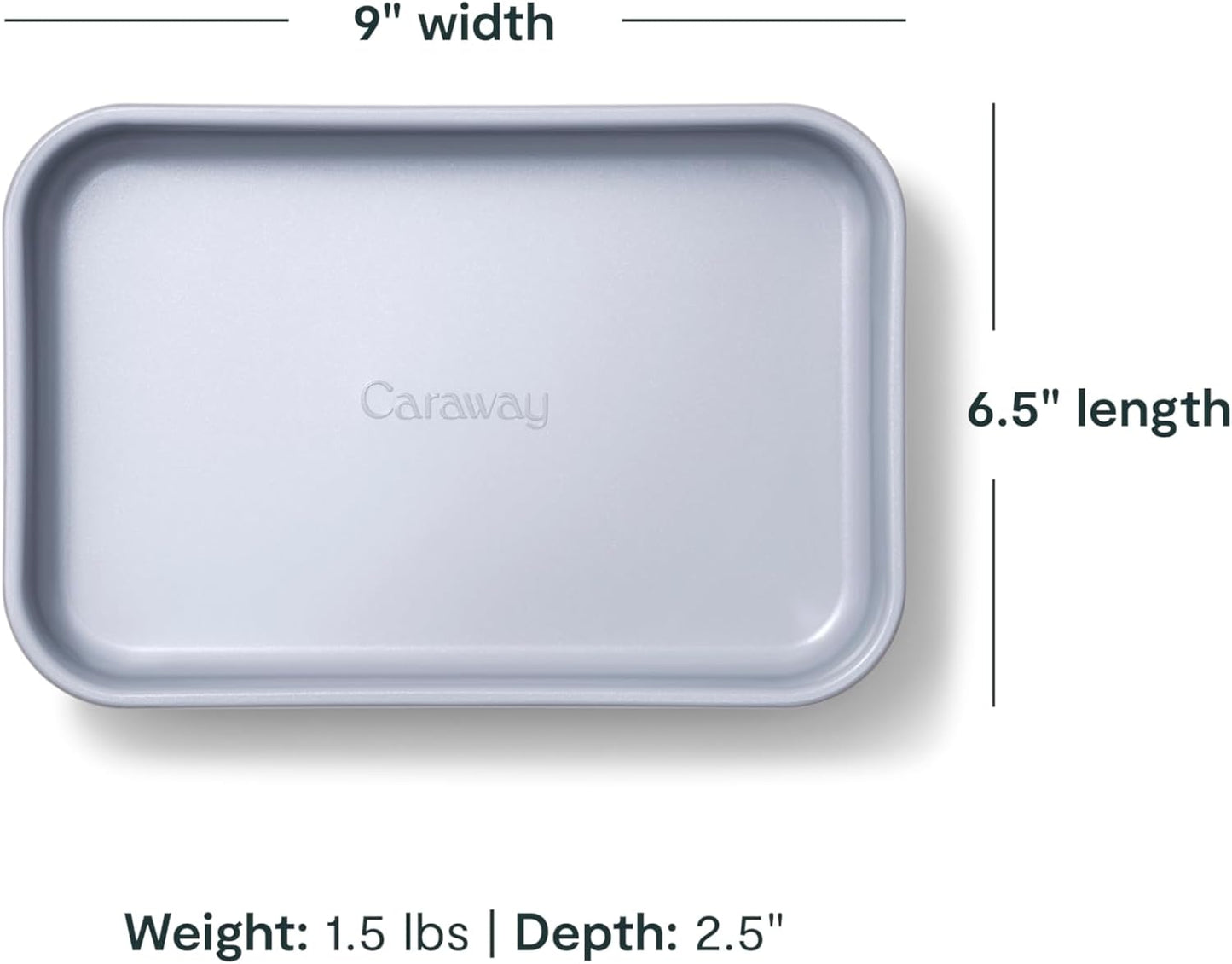 Caraway Nonstick Baking Pan | 9” x 6.5” Deep Ceramic Casserole Dish - Non-Toxic, PTFE & PFOA Free - Black