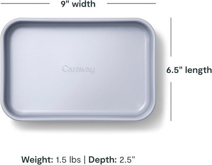 Caraway Nonstick Baking Pan | 9” x 6.5” Deep Ceramic Casserole Dish - Non-Toxic, PTFE & PFOA Free - Black