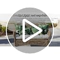 Outdoor Patio Pillows Set of 4 - Sunbrella Water & Fade-Resistant Fabric, 17x17 & 20x12 inches, Burlap & Chenille Variation