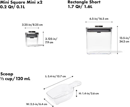 OXO SteeL 12-Piece POP Container Set - Airtight Food Storage Solution for Freshness