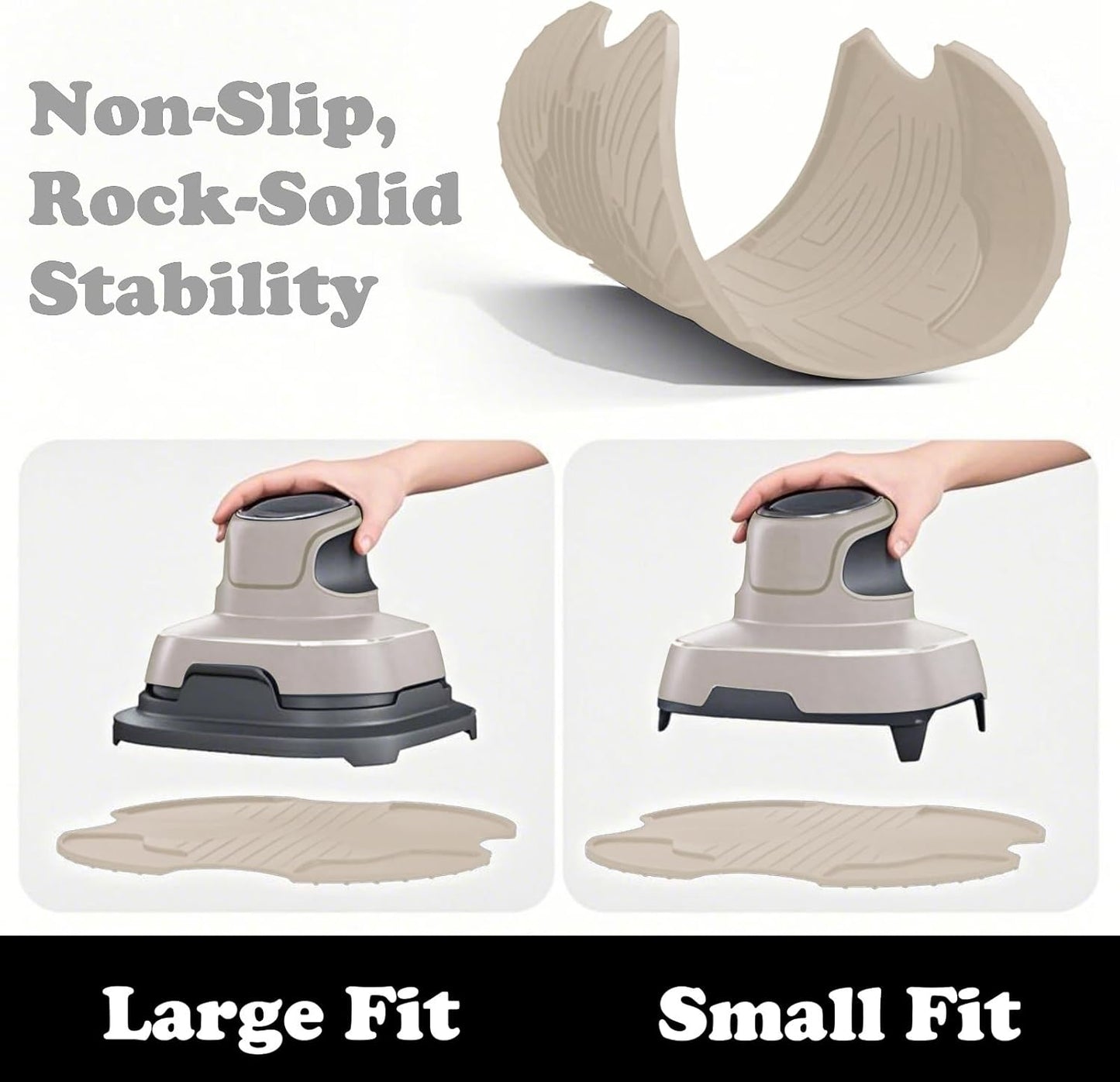 Tailored Ninja Crispi Silicone Trivet - Heat-Resistant Non-Slip Hot Pads for Air Fryer (Off White)