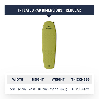 Sea to Summit Camp Self-Inflating Foam Sleeping Mat for Camping and Backpacking - Tapered - Regular (72 x 22 x 1.5 inches)