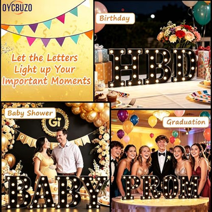 Black Alphabet D LED Marquee Letter Sign 8.7 Inch Night Light Home Decor