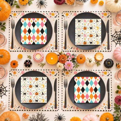 Halloween Cocktail Napkins 50 Pack Ghost Pumpkin Black Cat Party Supplies