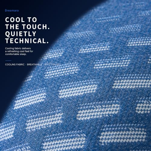Dreamara Side Sleeper Cooling Crescent Memory Foam Pillow Queen Blue
