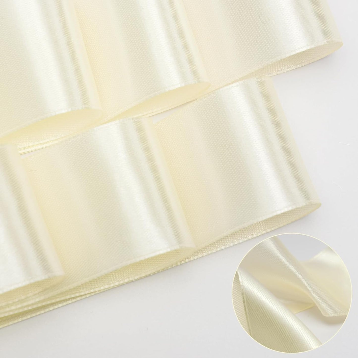 Regine Switzerland Wedding Bows - Elegant Satin Chair Decorations | 24 Ivory White Ribbons