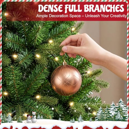 Pre-Lit Artificial Christmas Tree 4.5 Ft Light Green with 8 Lighting Modes