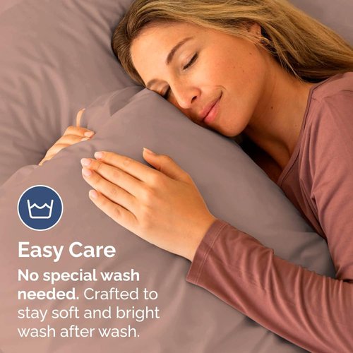 King Standard Pillow Cases - Soft Hotel Quality Covers for Comfy Bedding | Set of 4 - Mauve