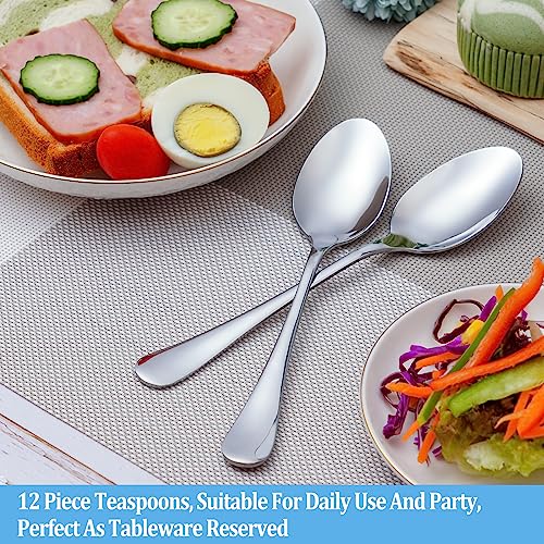 8 Pieces Soup Spoons Set, Food Grade Stainless Steel Spoons, Durable Small Spoons for Home, Kitchen or Restaurant