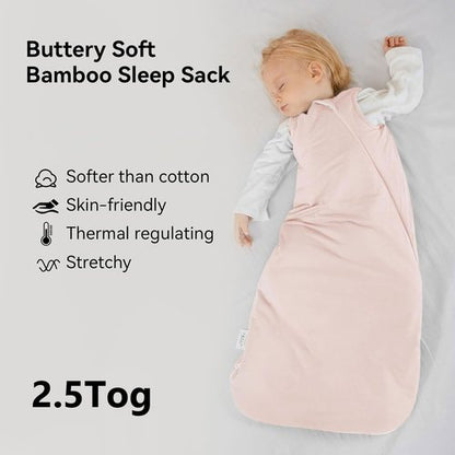 BubblePanda Bamboo Sleep Sack - Soft & Warm Quilted 2.5 Tog for Toddlers 24-36 Months | 2-Way Zipper