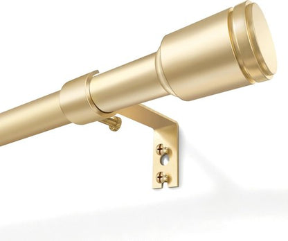 Gold Curtain Rods by [Brand Name] - Adjustable 30-45 Inch Length for 30-39 Inch Windows | 5/8” Diameter with Brackets