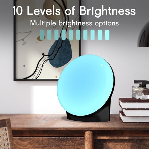 BrownNoise White Noise Machine - 30 Soothing Sounds, 12 Colors, Adjustable Brightness & Timers