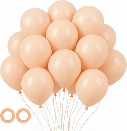 Voircoloria 105pcs Pastel Orange Balloons - 12 Inch Latex Party Balloons for Birthdays & Celebrations