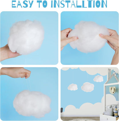 Tiggell 6 Pieces Artificial 3D Cloud Props - Imitation Hanging Ornaments for DIY Room Decor