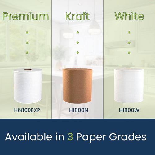 Marcal® Premium Hardwound Towels - 7.875” x 800’ Roll Towels | 6 Rolls/Case, Fits Most Dispensers