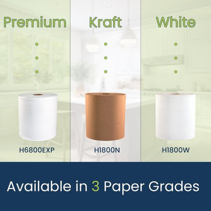 Marcal® Premium Hardwound Towels - 7.875” x 800’ Roll Towels | 6 Rolls/Case, Fits Most Dispensers