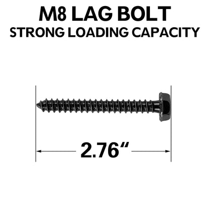 Mounting Dream Lag Bolt Kit - M8 Lag Bolts for Wood Studs & Fischer Anchors for Concrete Walls | Includes Allen Key & Bubble Level