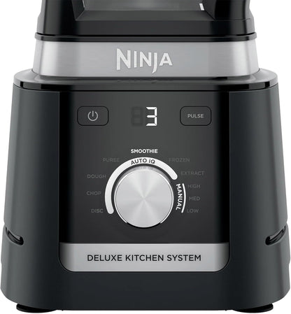 Ninja CO905KS Deluxe Kitchen System - 1600W Auto-IQ Base, 88oz Pitcher & 9-Cup Food Processor