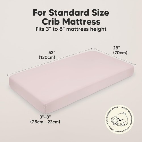 KeaBabies Organic Crib Sheets - 2-Pack Fitted Jersey Cotton for Baby Bed | Soft, Breathable & Cute Prints (Pastel)