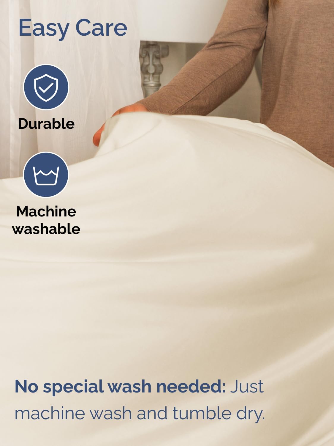 Skiennix Extra Deep Cal King Sheet Set | 6-Piece Breathable Cooling Bedding - Soft, Wrinkle-Free Off White