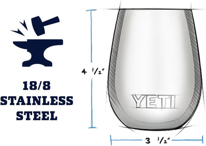 YETI Rambler 10 oz Wine Tumbler, Vacuum Insulated, Stainless Steel with MagSlider Lid, Tropical Pink