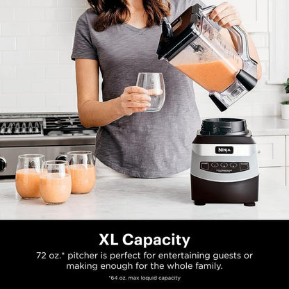 Ninja Blender - Smoothie Maker with Total Crushing™ Technology | 1000W Power, XL 72oz Pitcher, Dishwasher Safe | Black