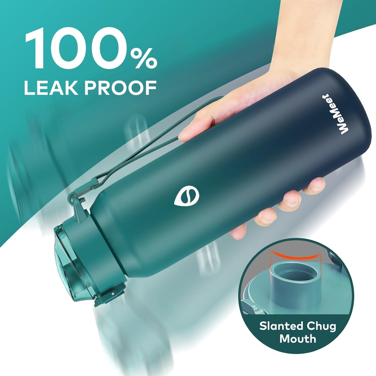 Skiennix 32oz Insulated Water Bottle - BPA-Free, Leak Proof, Removable Straw & Spout Lid | Perfect for Sports & Gym