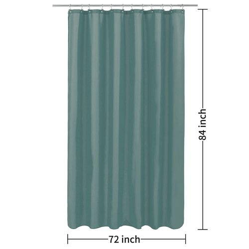 ALYVIA SPRING Extra Long Fabric Shower Curtain Liner Waterproof - 72" x 84", Soft & Lightweight XL Shower Curtain with 3 Magnets, Machine Washable - 72x84, Sea Teal