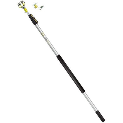 DOCA Light Bulb Changer for High Ceilings 6-24 Ft with Extension Pole, Heavy Duty Telescoping Pole for Changing Recessed Lights and Outdoor Flood Lights - Suction Cup + Cage Head